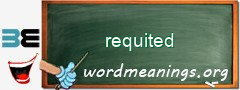 WordMeaning blackboard for requited